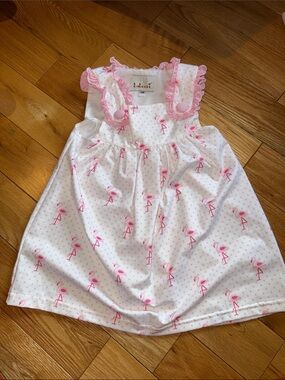 Unbranded Pink Flamingo Print Girls' Sundress